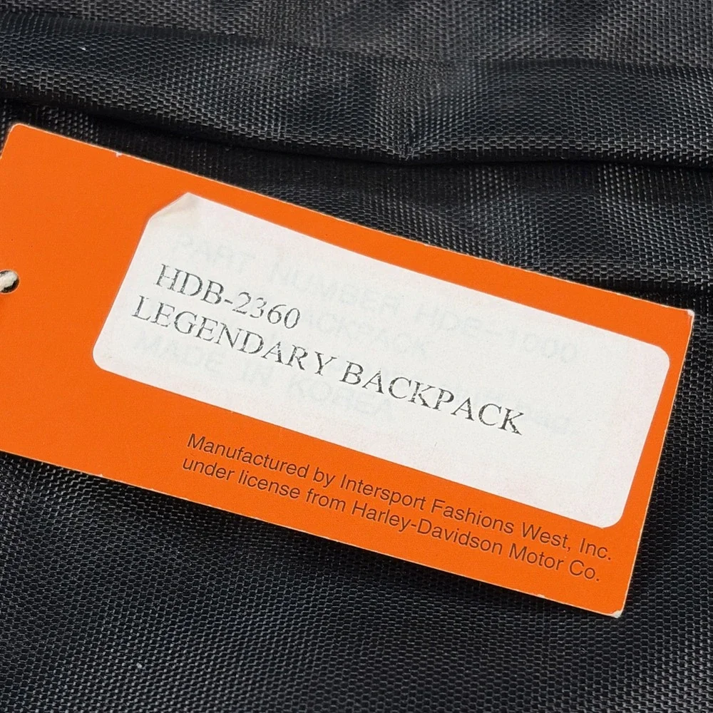 Vintage Harley Davidson Intersport Fashions West Backpack HDB-2360 NOS NWT 90s